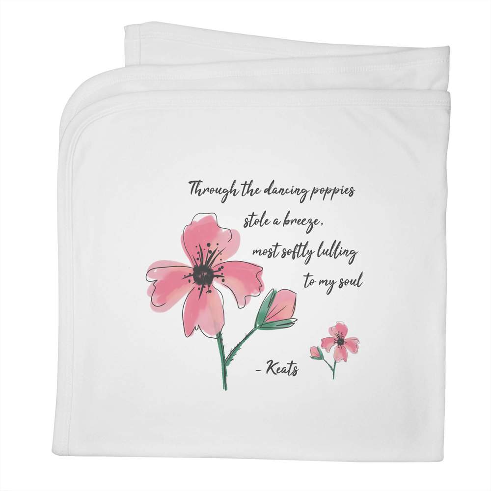 'Through The Dancing Poppies Stole A Breeze' Cotton Baby Blanket / Shawl (BY00041642)