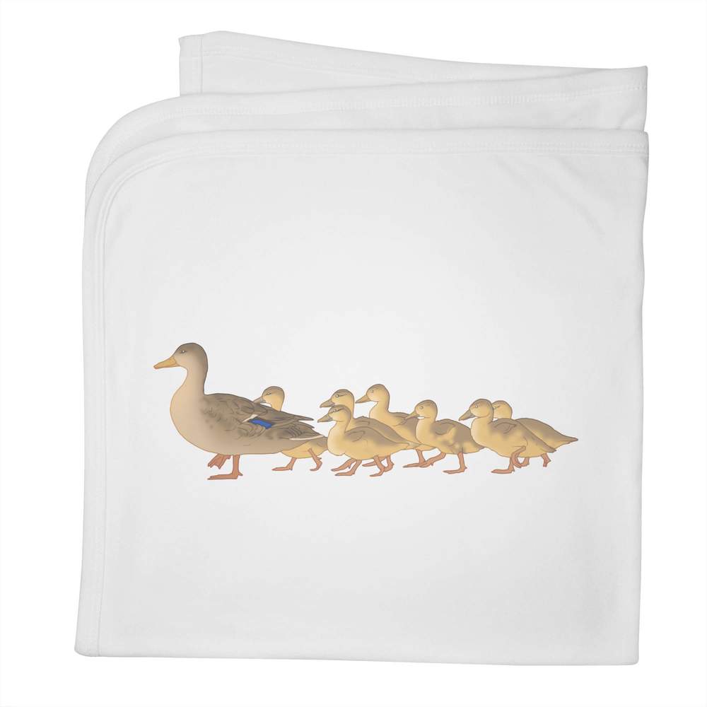 'Duck Family Following' Cotton Baby Blanket / Shawl (BY00042415)