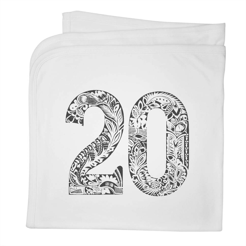 'Floral Twenty' Cotton Baby Blanket / Shawl (BY00042610)