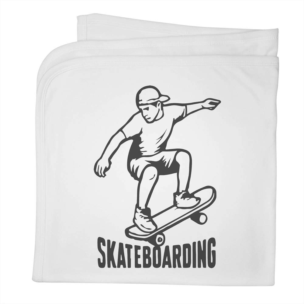 'Skateboarder Design' Cotton Baby Blanket / Shawl (BY00043210)