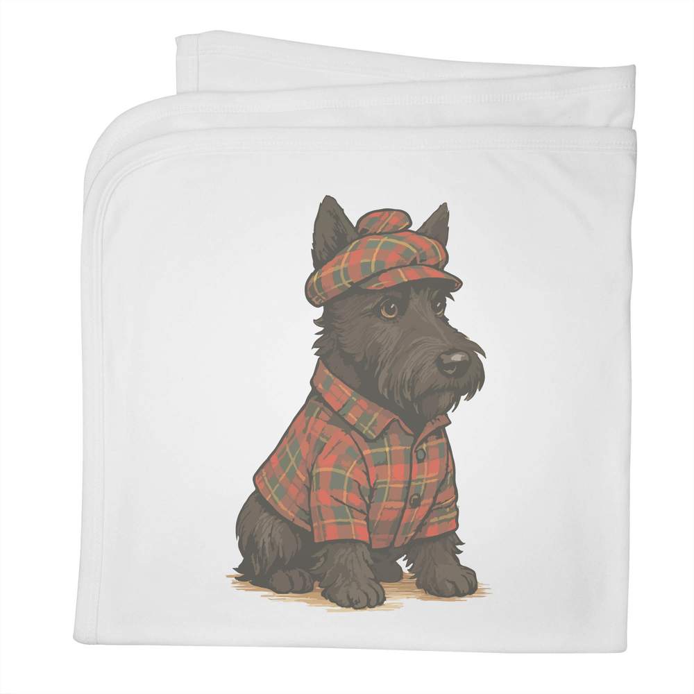 'Scottish Terrier' Cotton Baby Blanket / Shawl (BY00043334)