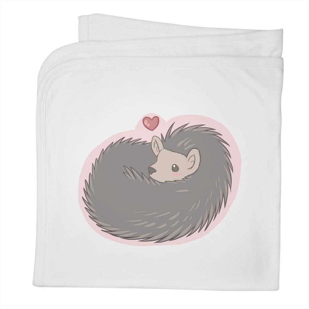 'Hedgehog Love' Cotton Baby Blanket / Shawl (BY00043426)