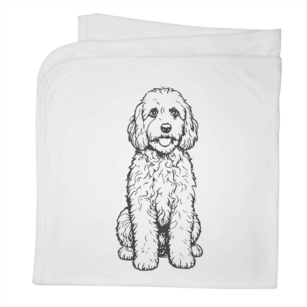 'Cockapoo Dog' Cotton Baby Blanket / Shawl (BY00044178)