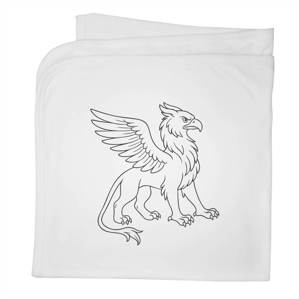 'Griffin Outline' Cotton Baby Blanket / Shawl (BY00044935)