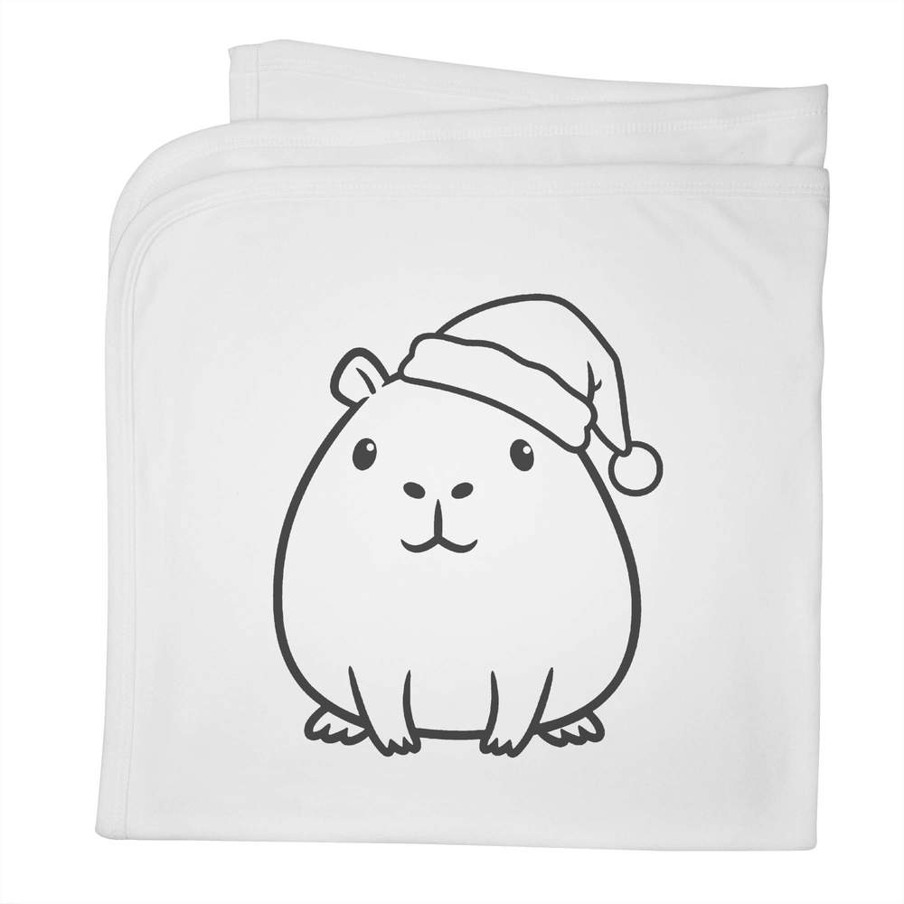 'Cute Christmas Capybara' Cotton Baby Blanket / Shawl (BY00045933)