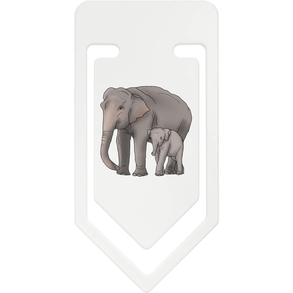'Elephant and Calf' Giant Plastic Paper Clip - 141mm - Oversized Bookmark / Document Clip for School, Office and Gifts (CC00054942)