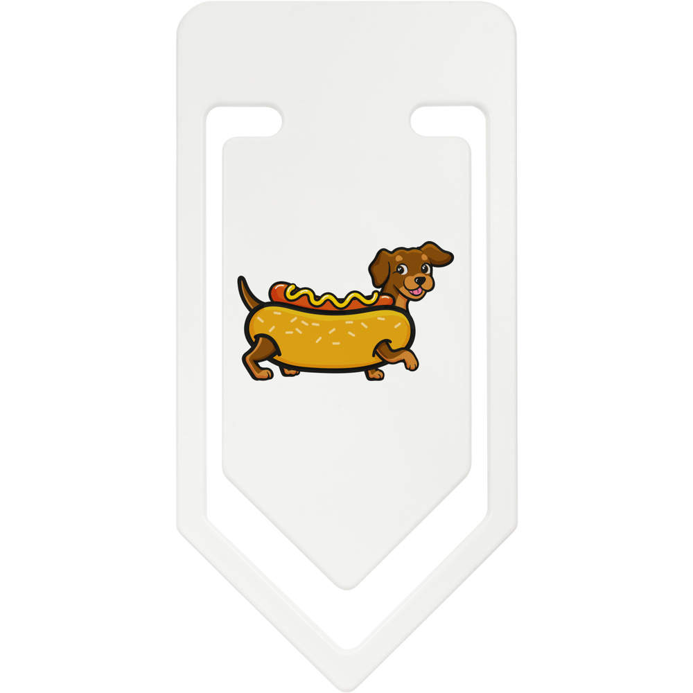 'Hot Dog Sausage Dog' Giant Plastic Paper Clip - 141mm - Oversized Bookmark / Document Clip for School, Office and Gifts (CC00068721)