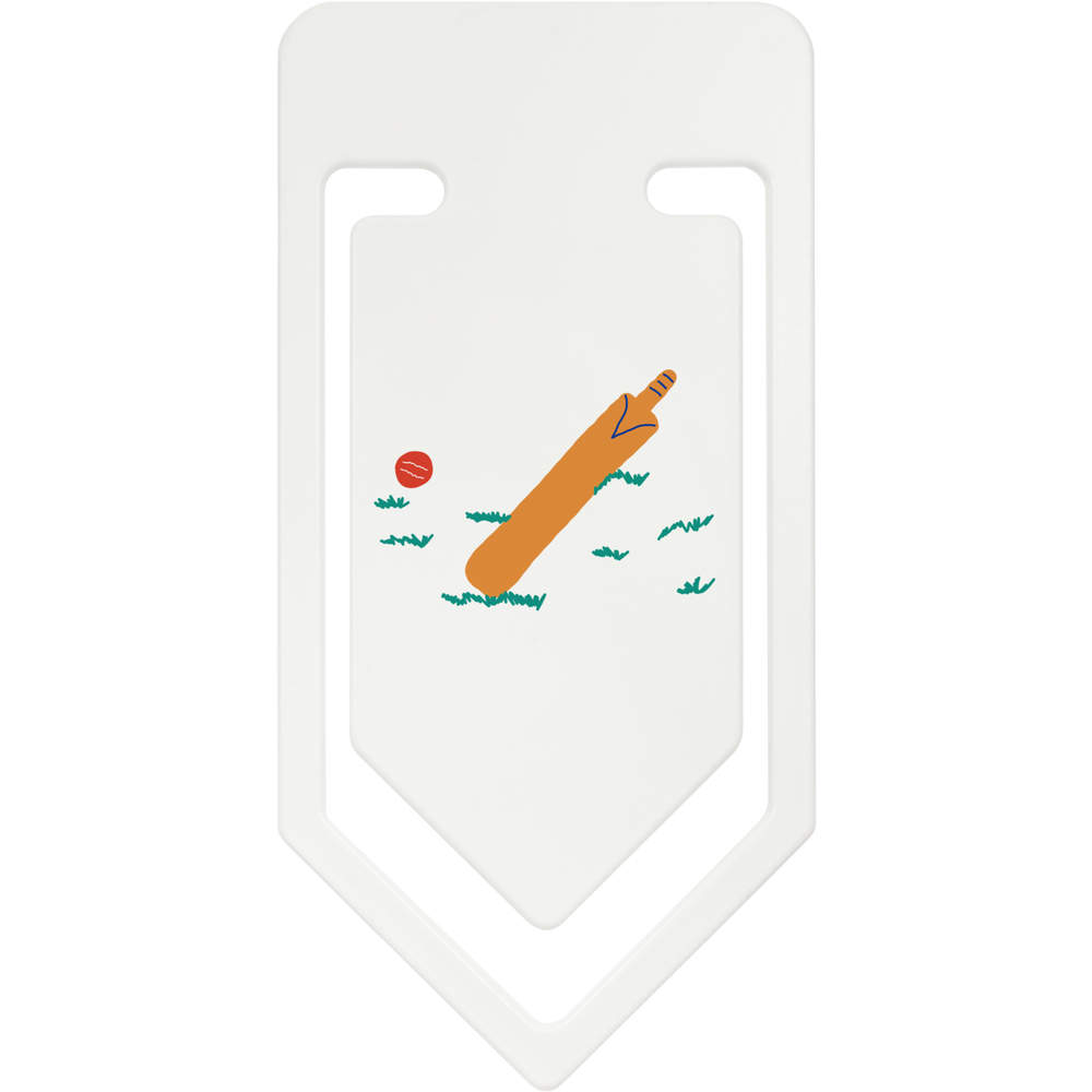 141mm 'Cricket bat and ball' Giant Plastic Paper Clip (CC00075261)