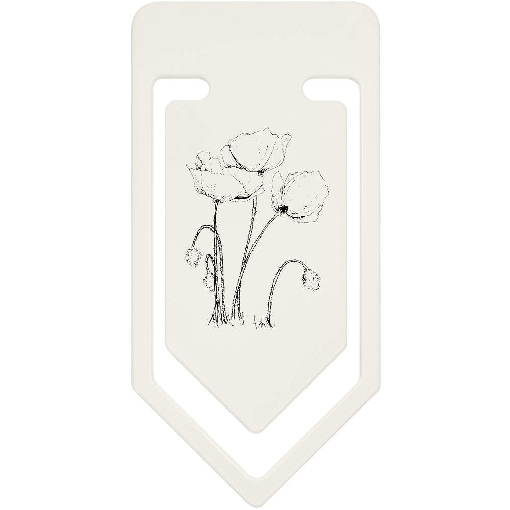 'Poppies' Plastic Paper Clips (CC008060)