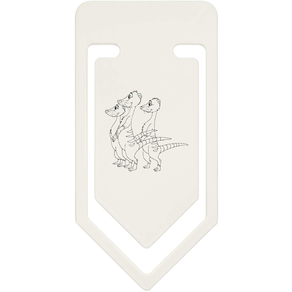 'Family Of Meerkats' Plastic Paper Clips (CC016715)