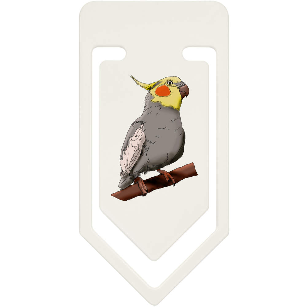 'Cockatiel' Large Plastic Paper Clip - 91mm - Oversized Bookmark / Document Clip for School, Office and Gifts (CC00049297)