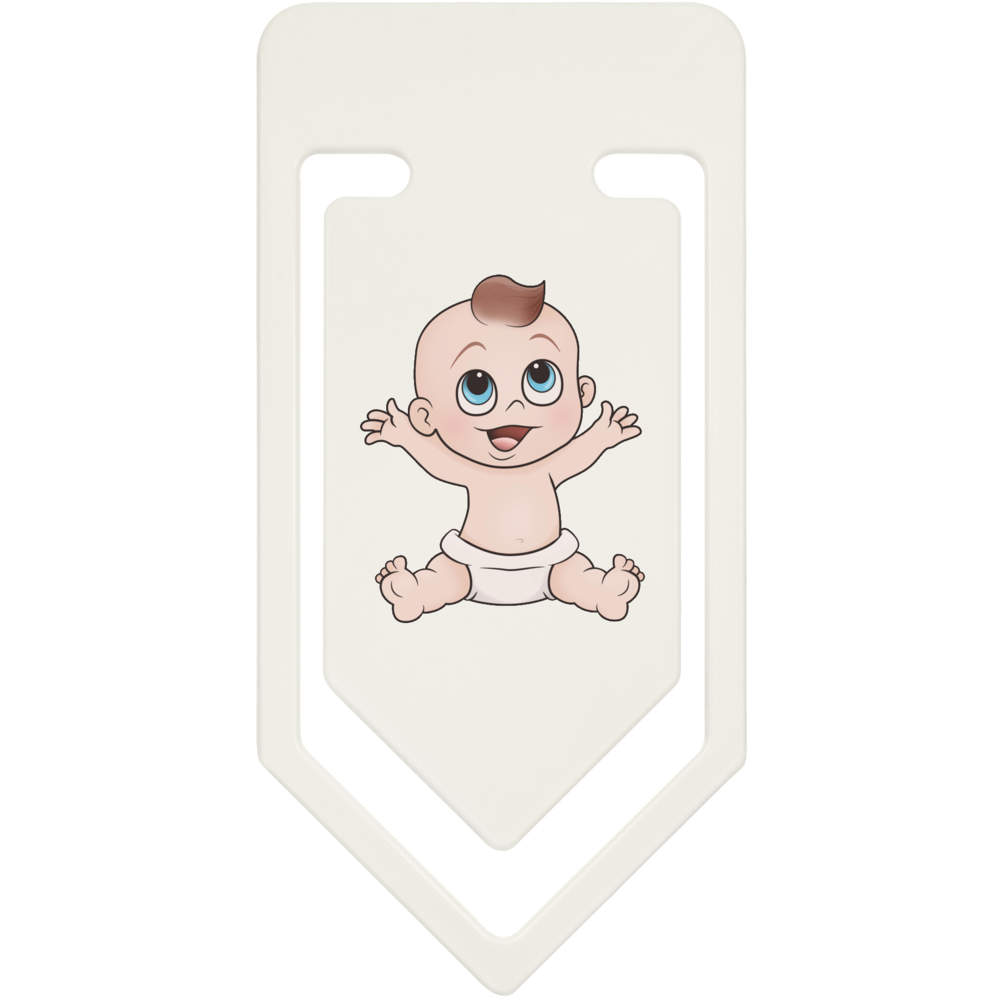'Baby Boy' Plastic Paper Clips (CC028667)
