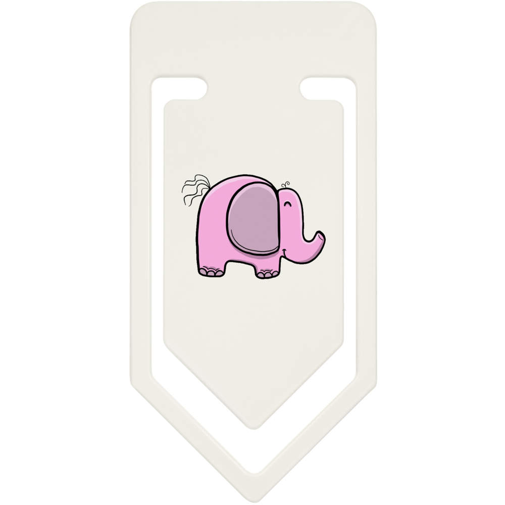 'Pink Elephant' Plastic Paper Clips (CC028875)