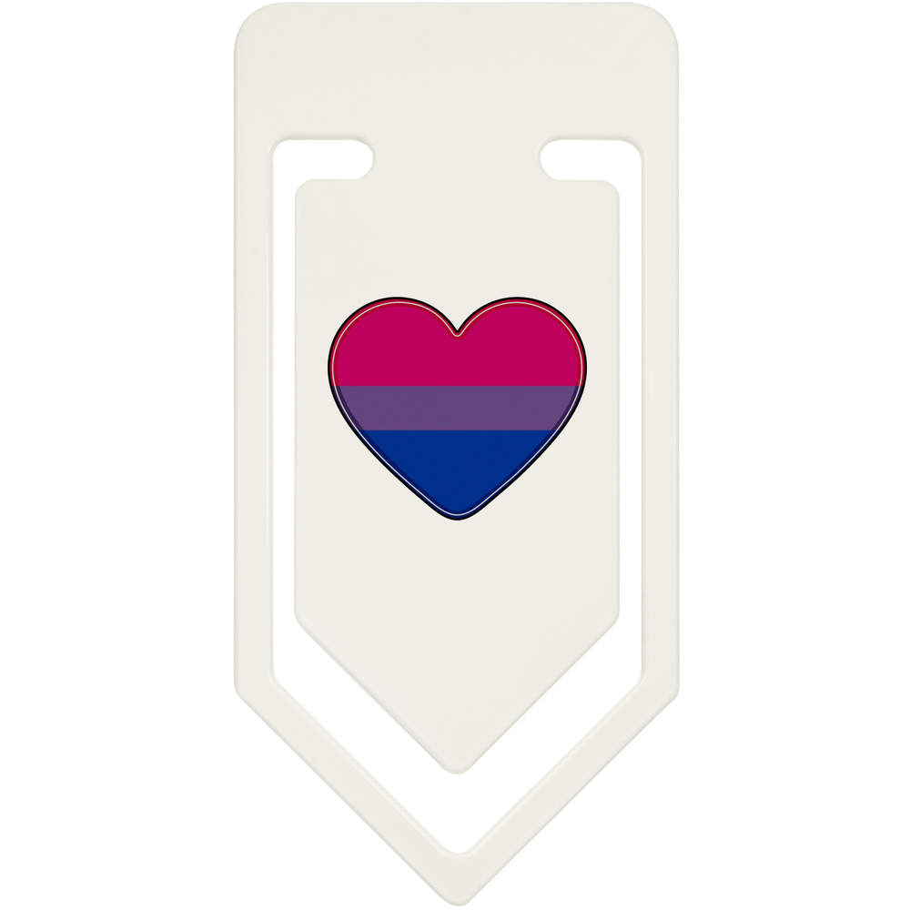 'Bisexual Flag Heart' Plastic Paper Clips (CC035667)