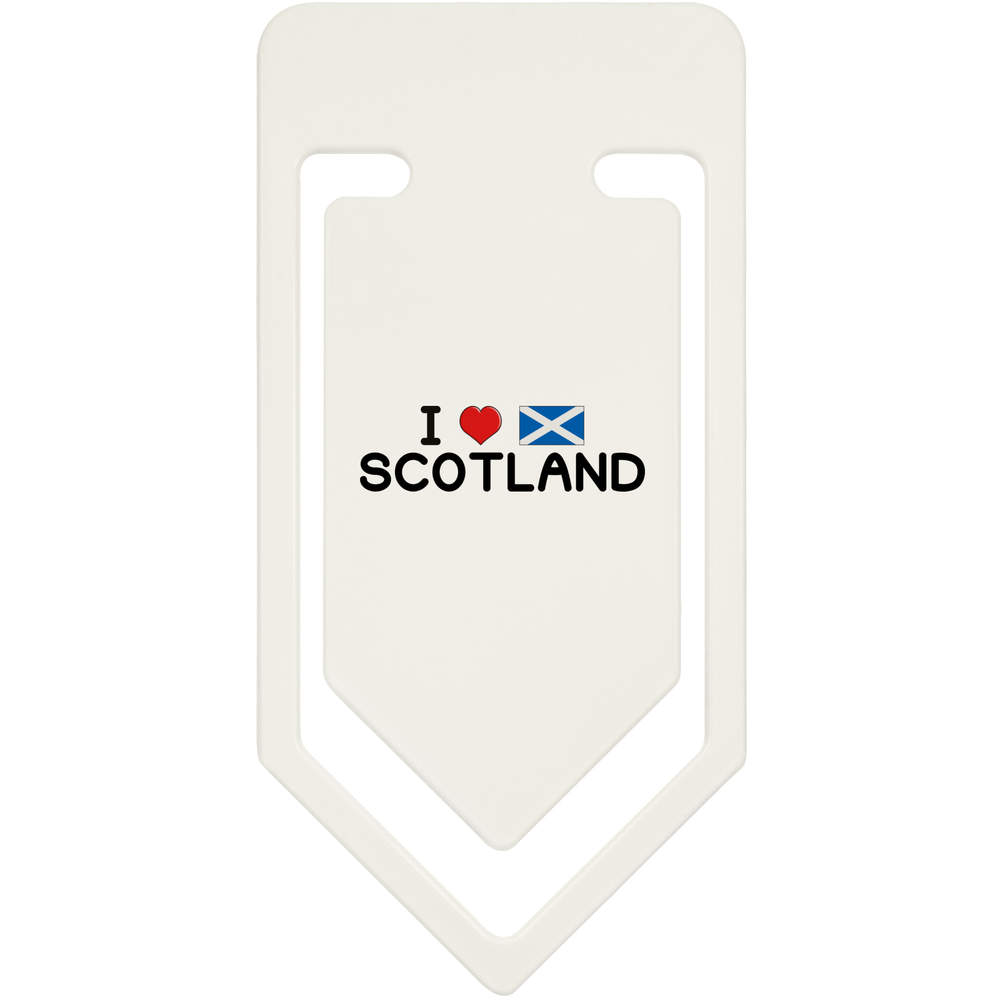 'I Love Scotland' Plastic Paper Clips (CC032871)