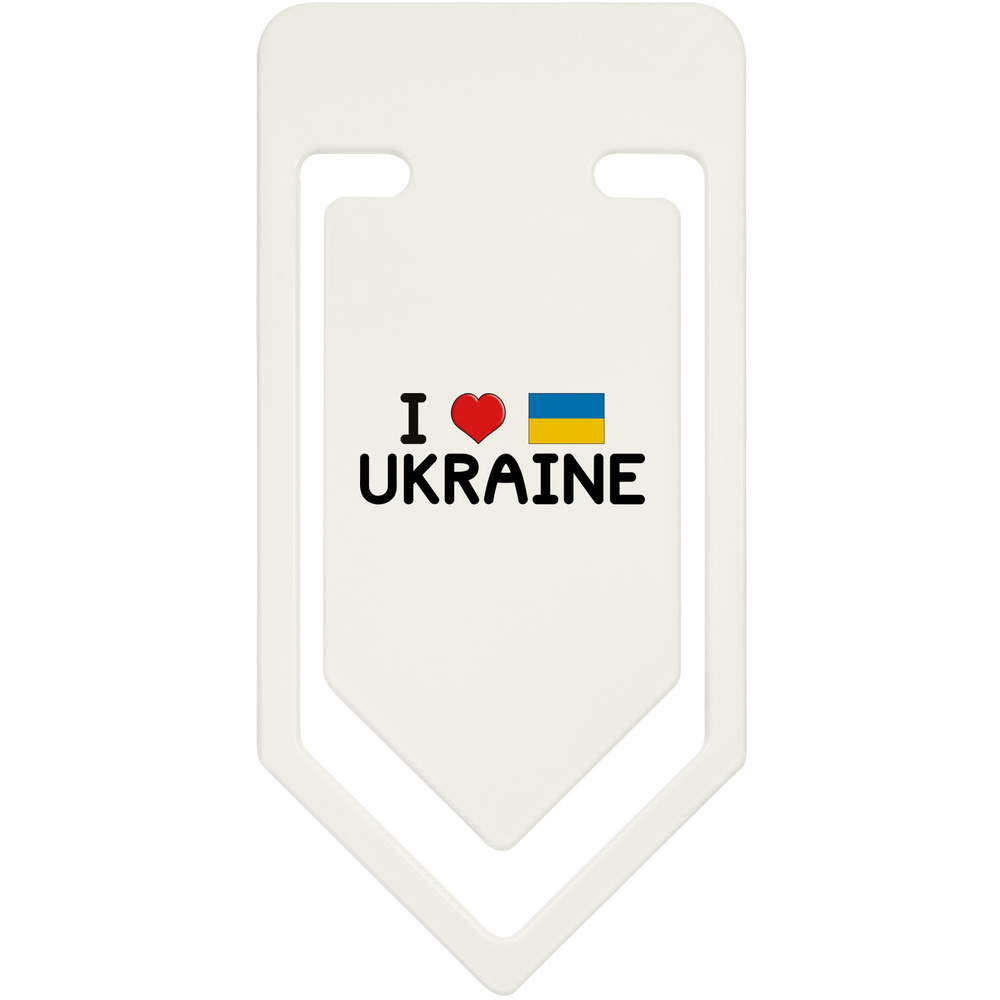 'I Love Ukraine' Plastic Paper Clips (CC032875)