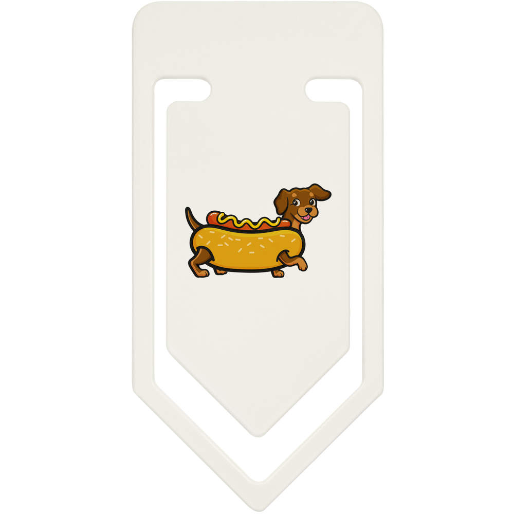 'Hot Dog Sausage Dog' Oversized Paper Clip - Plastic Bookmark / Document Clip for School and Office (CC037180)