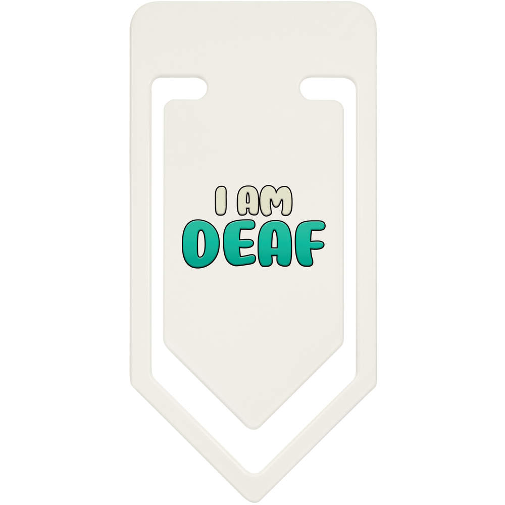 'I Am Deaf' Plastic Paper Clips (CC039099)