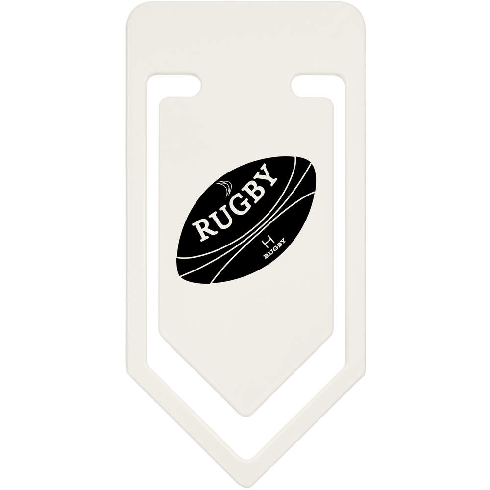 'Rugby Ball' Large Plastic Paper Clip - 91mm - Oversized Bookmark / Document Clip for School, Office and Gifts (CC00072864)