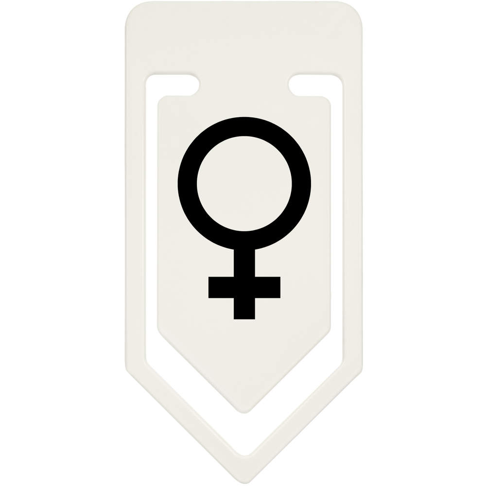 'Female Symbol' Plastic Paper Clips (CC039763)