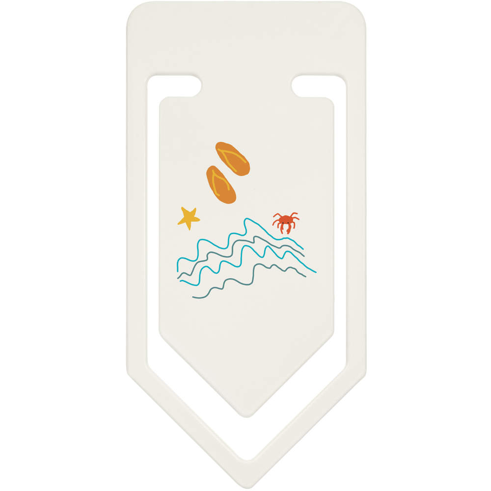 'At the beach' Plastic Paper Clips (CC040703)