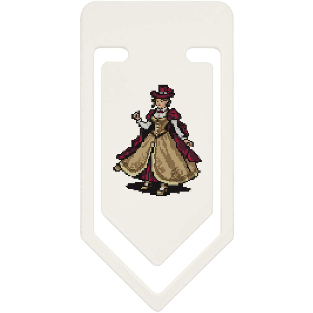 'Victorian Steampunk Attire Pixel Art' Plastic Paper Clips (CC045254)