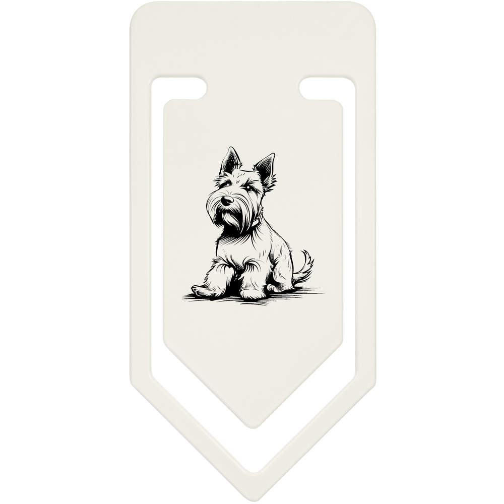 'Scottish Terrier Sitting' Plastic Paper Clips (CC047093)