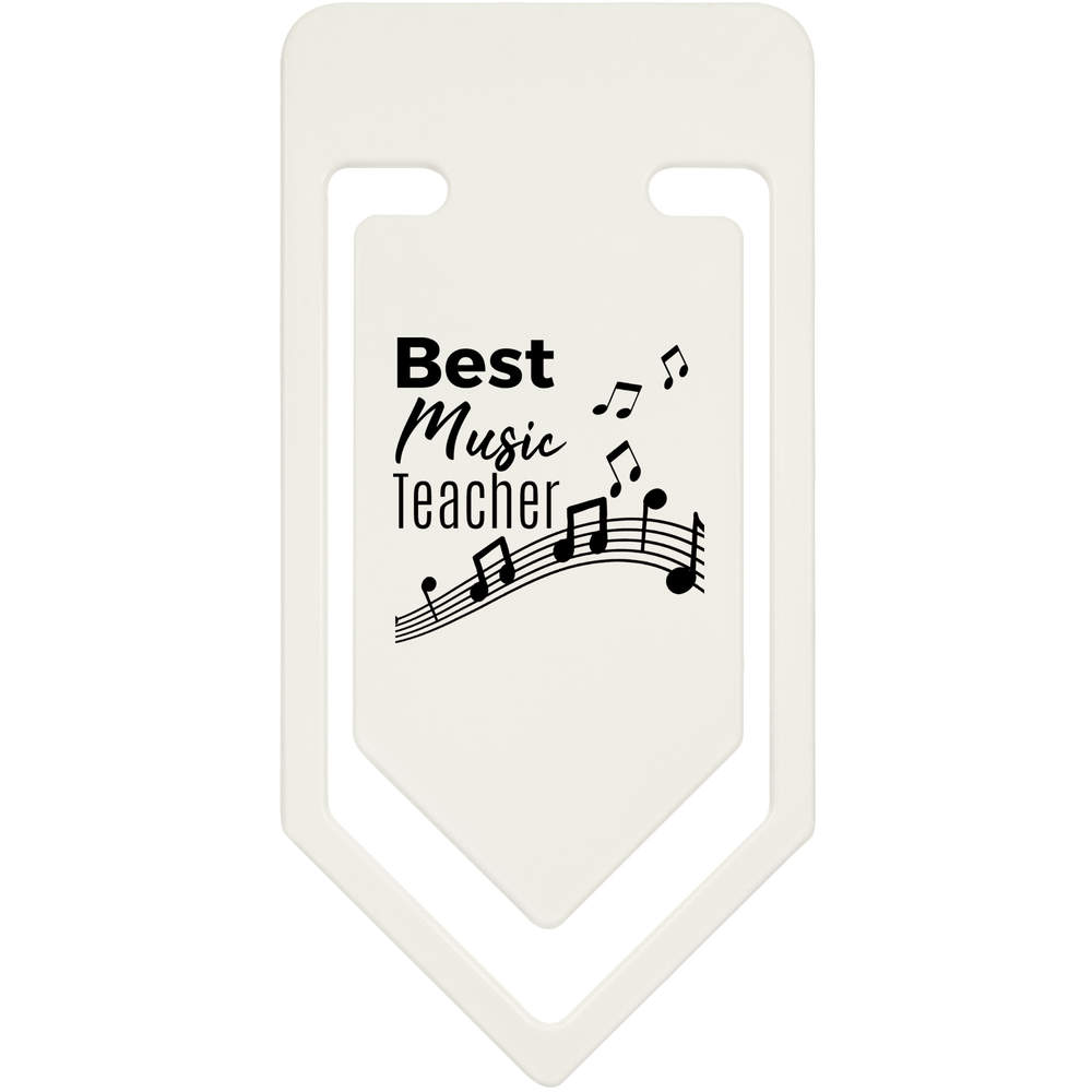 91mm 'Best Music Teacher' Large Plastic Paper Clip (CC00086360)