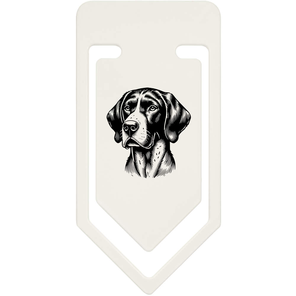 91mm 'German Shorthaired Pointer' Large Plastic Paper Clip (CC00088582)