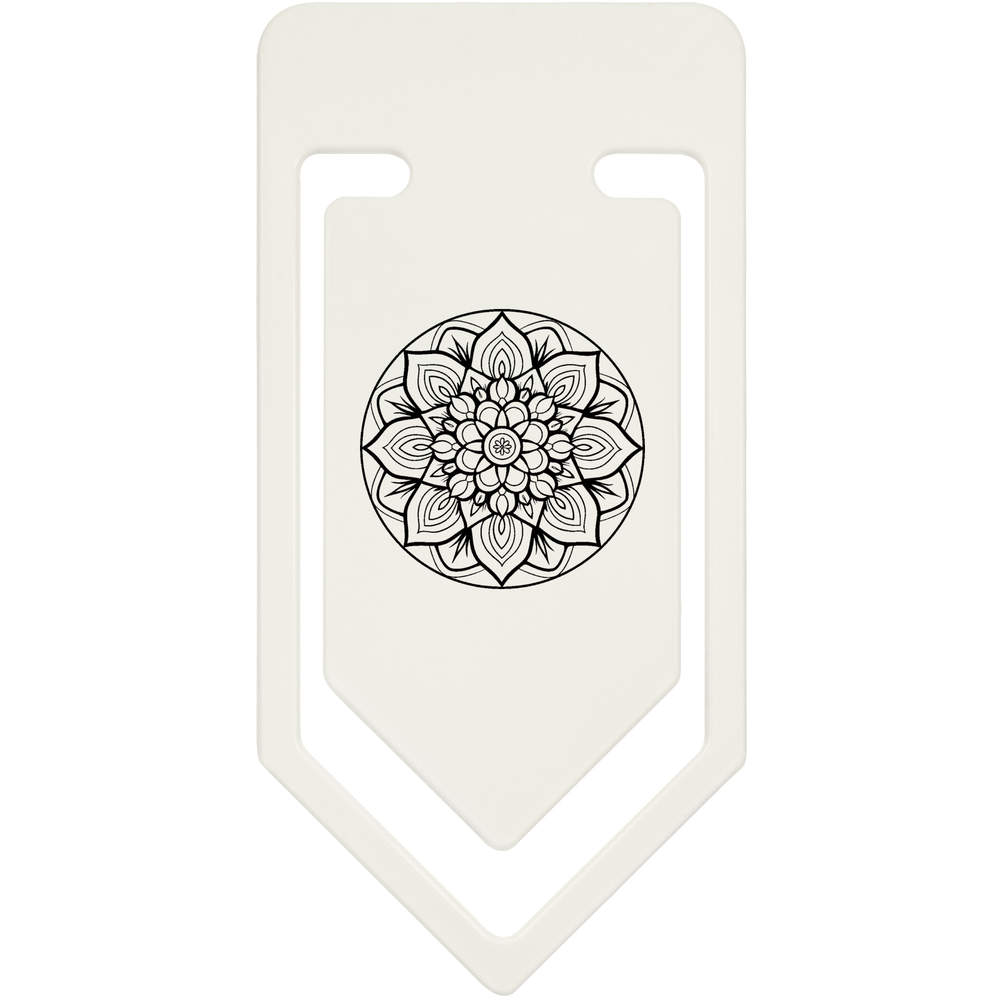 'Floral Mandala' Plastic Paper Clips (CC048862)