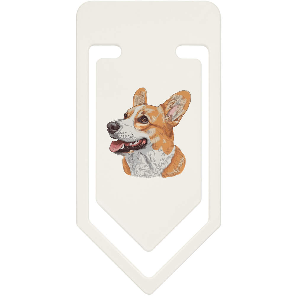 'Open Mouth Welsh Corgi' Plastic Paper Clips (CC048949)