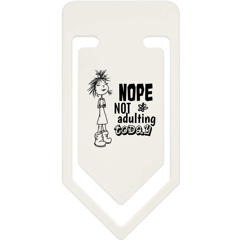 'Not Adulting Today' Plastic Paper Clips (CC051466)