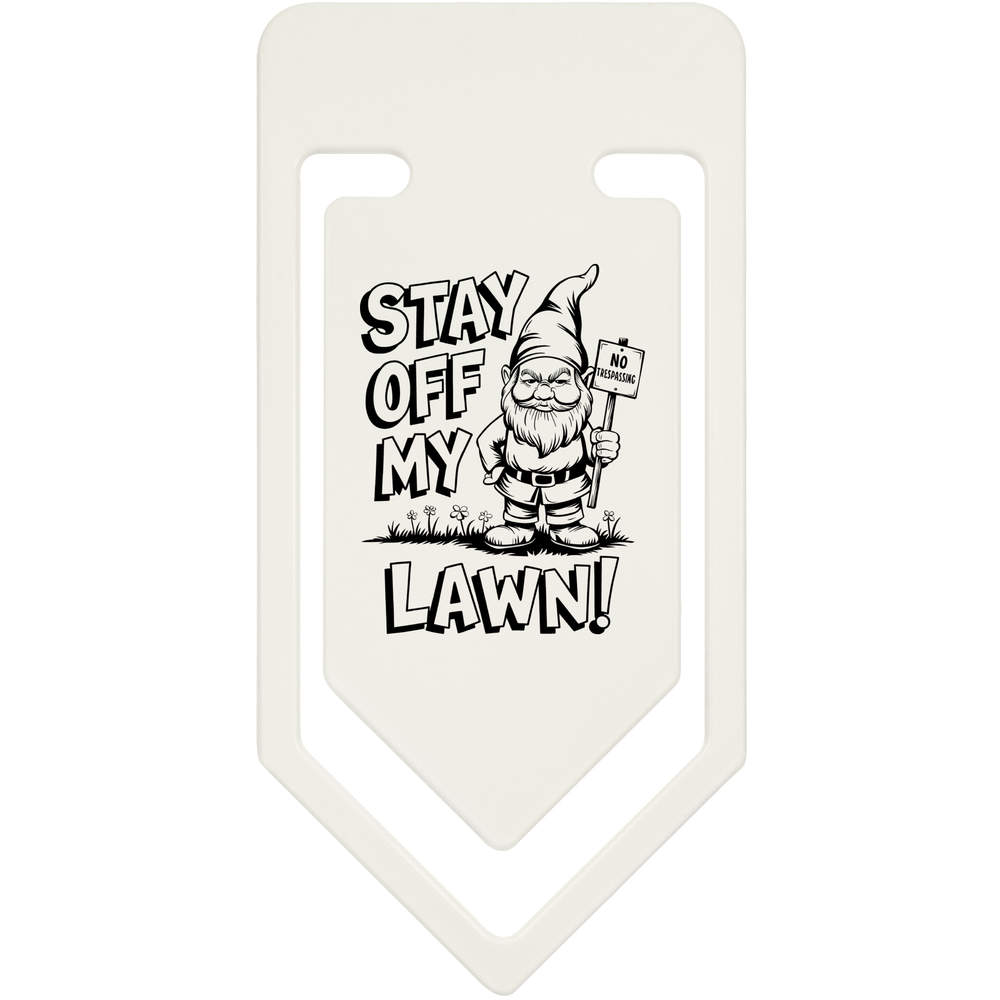 91mm 'Stay Off My Lawn' Large Plastic Paper Clip (CC00095720)