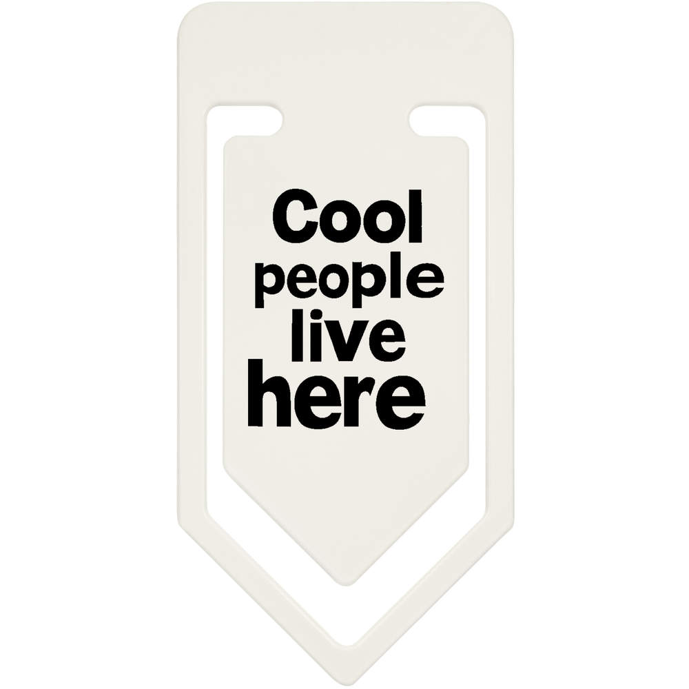'Cool People Live Here' Plastic Paper Clips (CC052928)