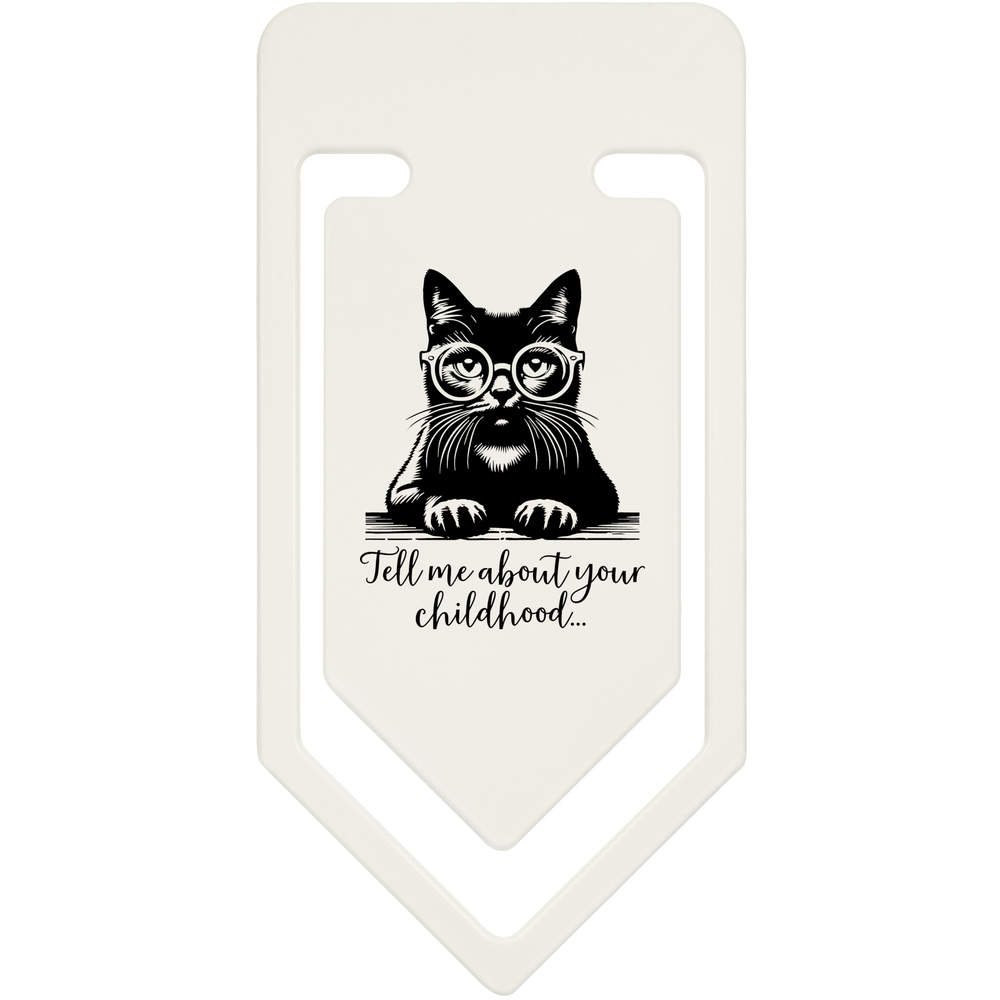 91mm 'Therapist Cat' Large Plastic Paper Clip (CC00096856)