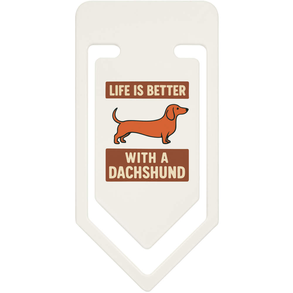 'Life is Better With a Dachshund' Plastic Paper Clips (CC055640)