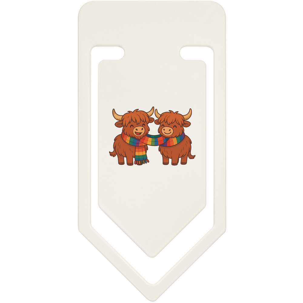 'Winter Highland Cows' Plastic Paper Clips (CC056866)