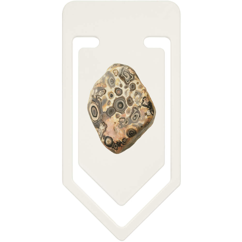 'Raw Jasper Gemstone' Plastic Paper Clips (CC057373)