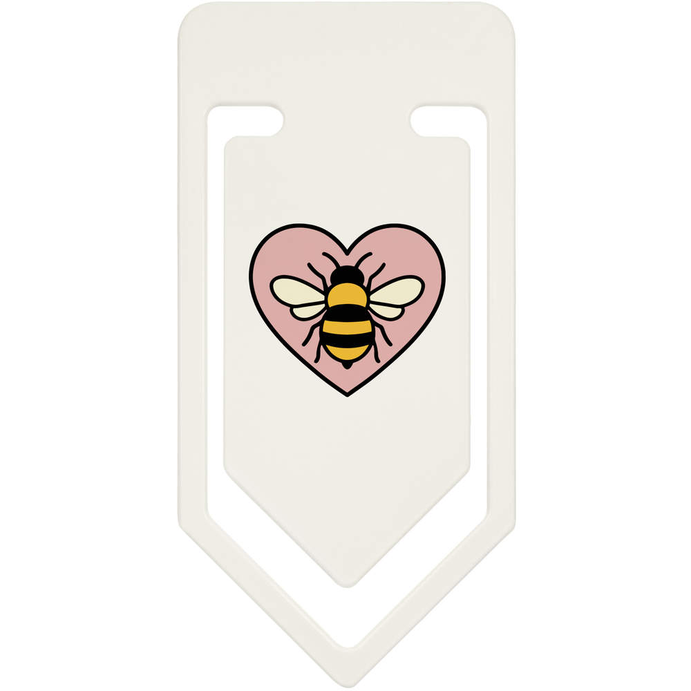 'Heart Bee' Plastic Paper Clips (CC057440)