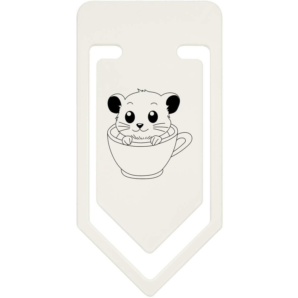 'Hamster in Teacup' Plastic Paper Clips (CC057615)