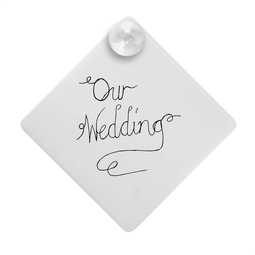 'Our Wedding Text' Suction Cup Car Window Sign (CG00000377)
