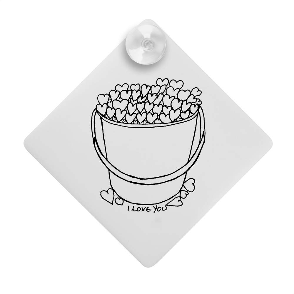 'Bucket Of Love' Suction Cup Car Window Sign (CG00001824)