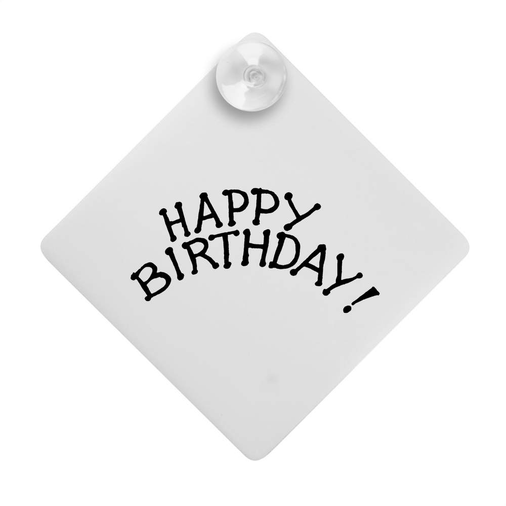 'Happy Birthday' Suction Cup Car Window Sign (CG00002432)