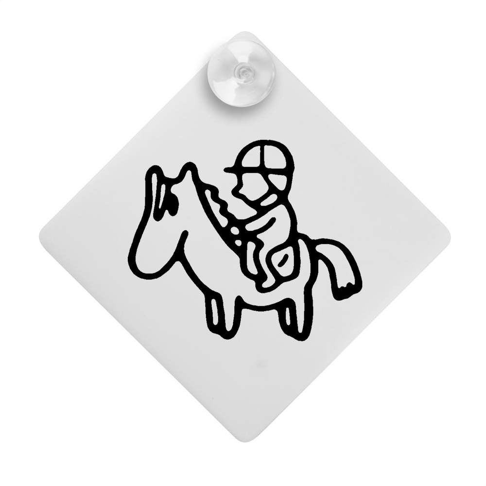 'Jockey On Horse' Suction Cup Car Window Sign (CG00004676)