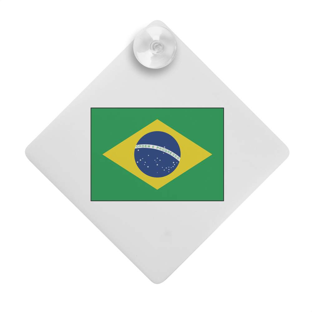 'Brazil Flag' Suction Cup Car Window Sign (CG00007001)