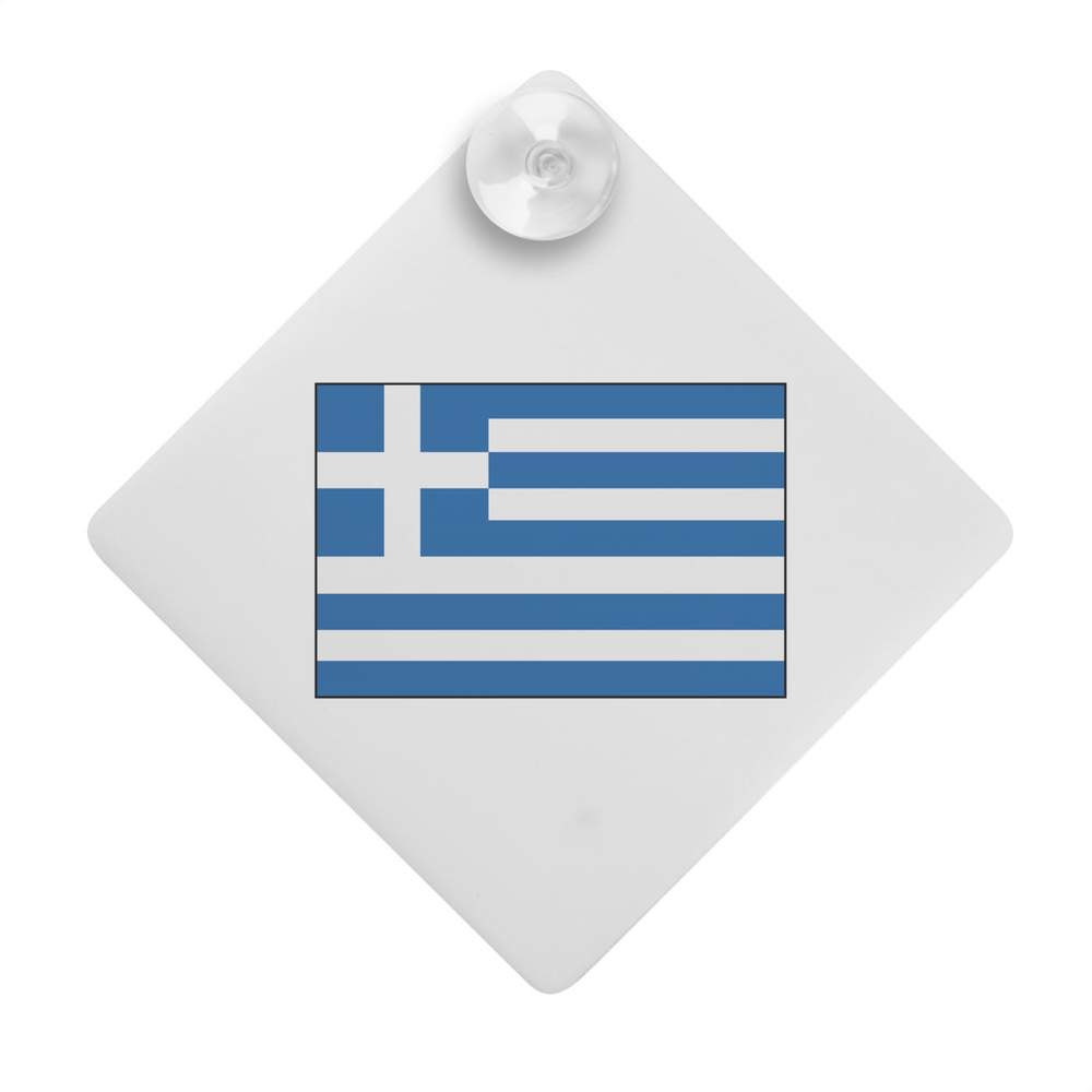 'Greece Flag' Suction Cup Car Window Sign (CG00007002)