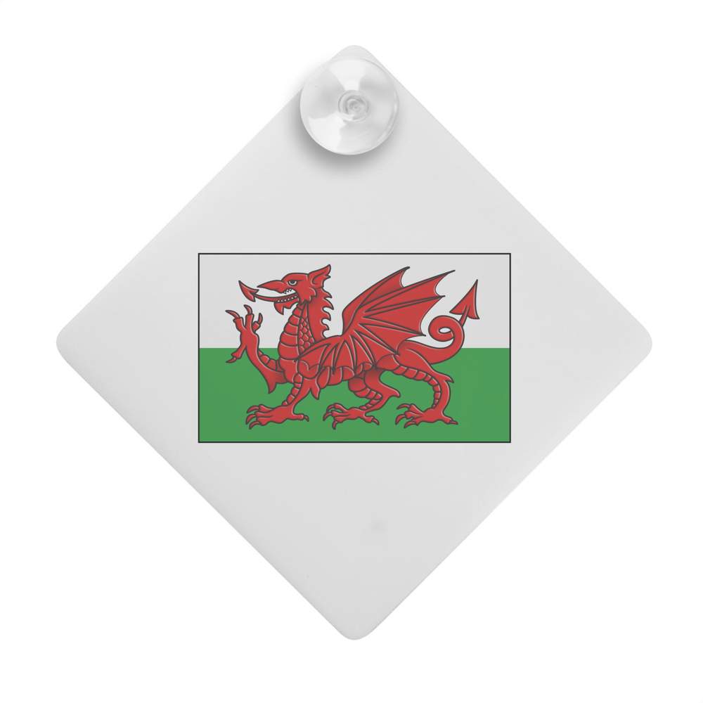 'Welsh Flag' Suction Cup Car Window Sign (CG00007083)