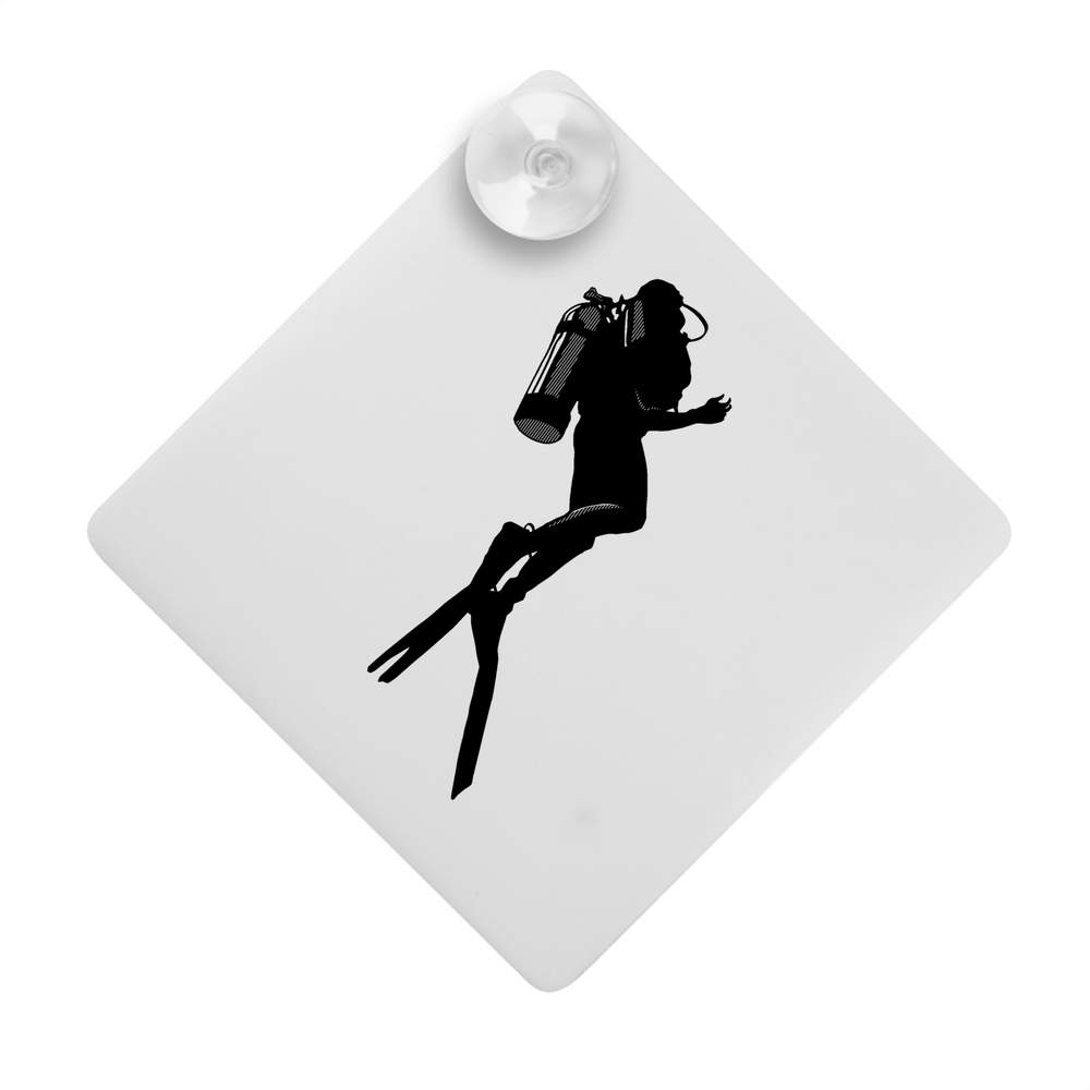 'Scuba Diver' Suction Cup Car Window Sign (CG00007143)