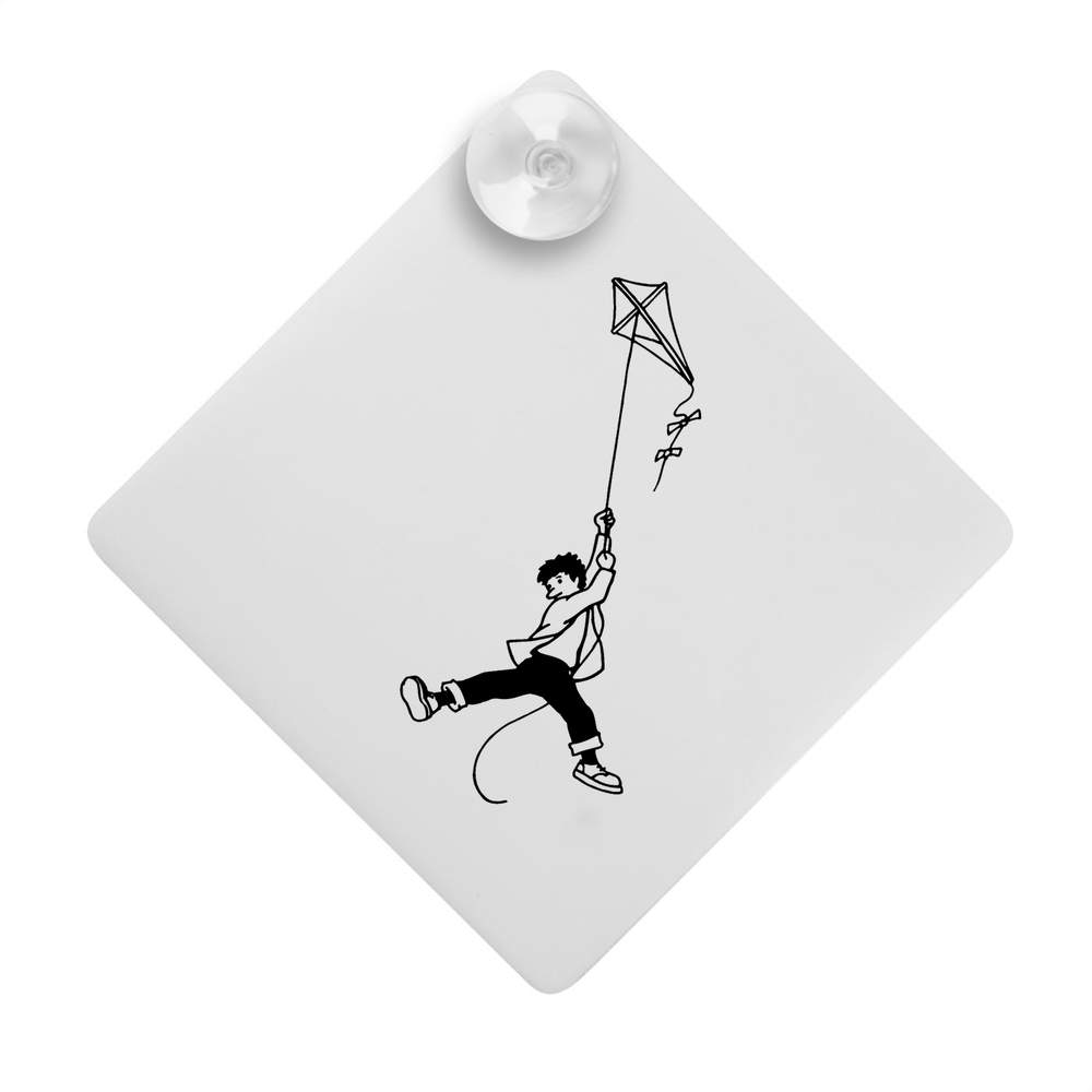 'Boy With Kite' Suction Cup Car Window Sign (CG00007345)