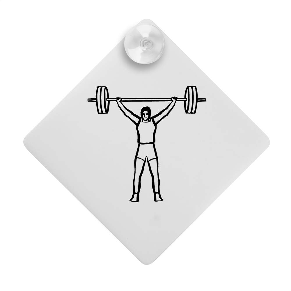 'Weightlifter' Suction Cup Car Window Sign (CG00007584)